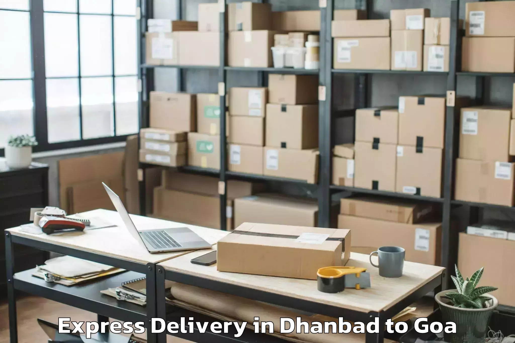 Quality Dhanbad to Mopa Express Delivery